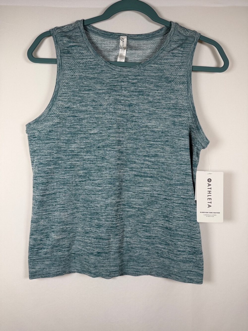 Athleta In Motion Teal Heathered Tank